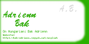 adrienn bak business card